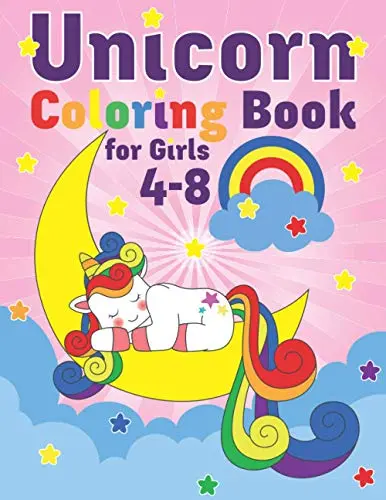 Unicorn Coloring Book for Girls 4–8 book cover